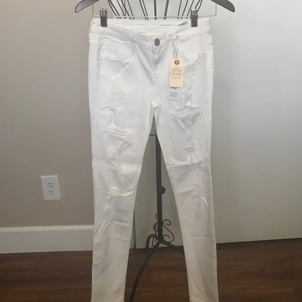 Mid rise skinny jeans